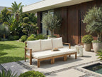 Banc de jardin avec coussin 190 cm Réglable Bois d'acacia Marron