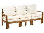 Banc de jardin avec coussin 190 cm Réglable Bois d'acacia Marron