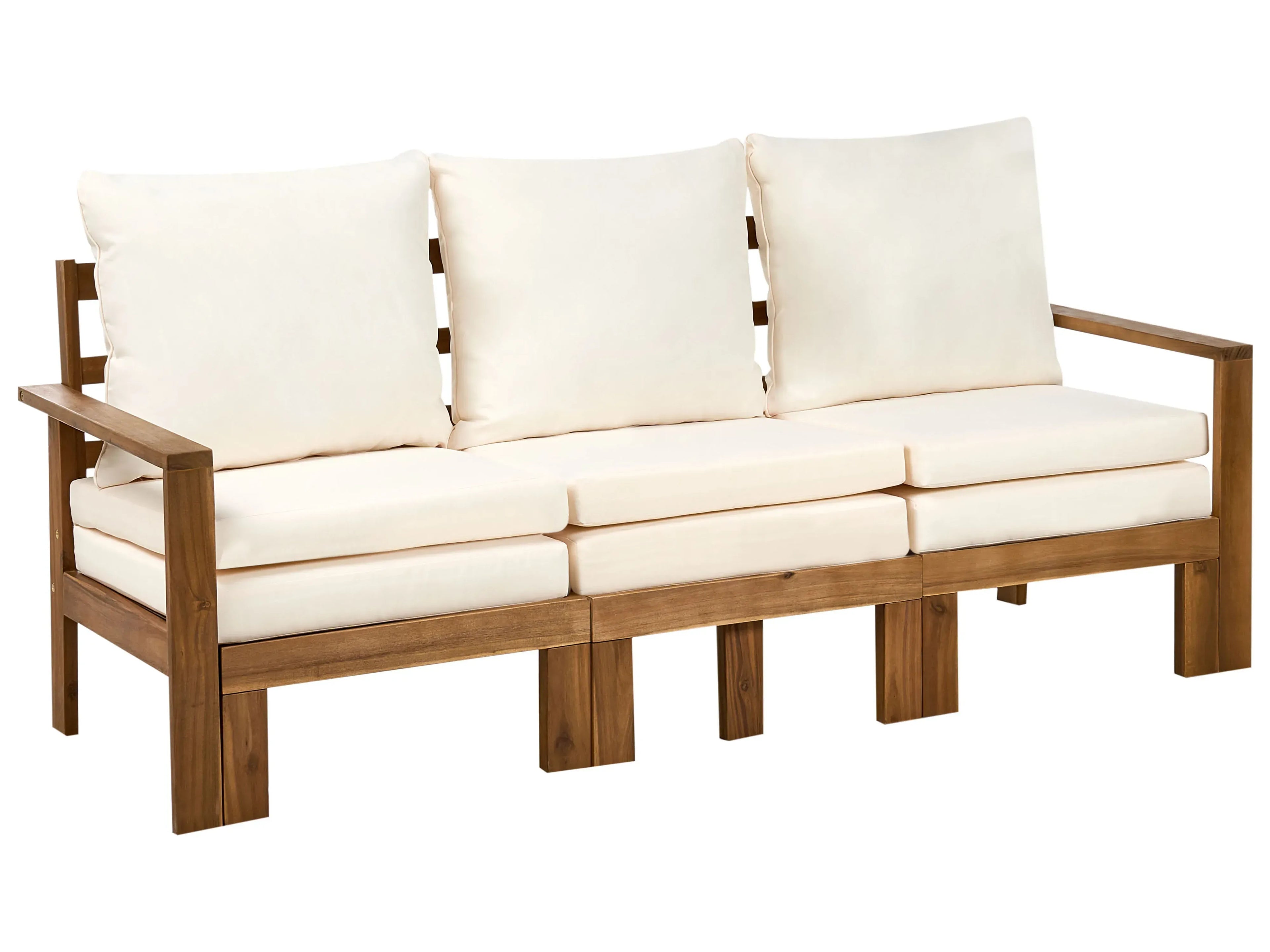 Banc de jardin avec coussin 190 cm Réglable Bois d'acacia Marron