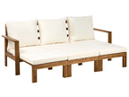 Banc de jardin avec coussin 190 cm Réglable Bois d'acacia Marron