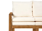 Banc de jardin avec coussin 190 cm Réglable Bois d'acacia Marron