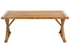 Table de salle à manger de jardin 90 cm 180 cm Bois d'acacia Marron