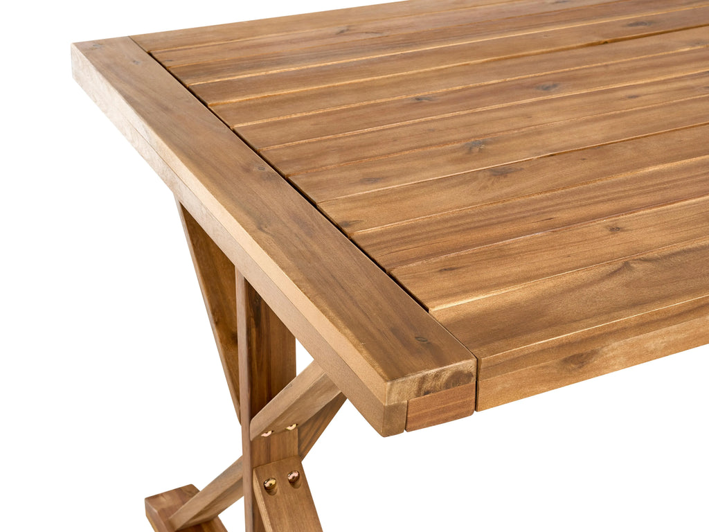 Table de salle à manger de jardin 90 cm 180 cm Bois d'acacia Marron