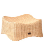 Fauteuil de jardin avec pouf Rotin Naturel