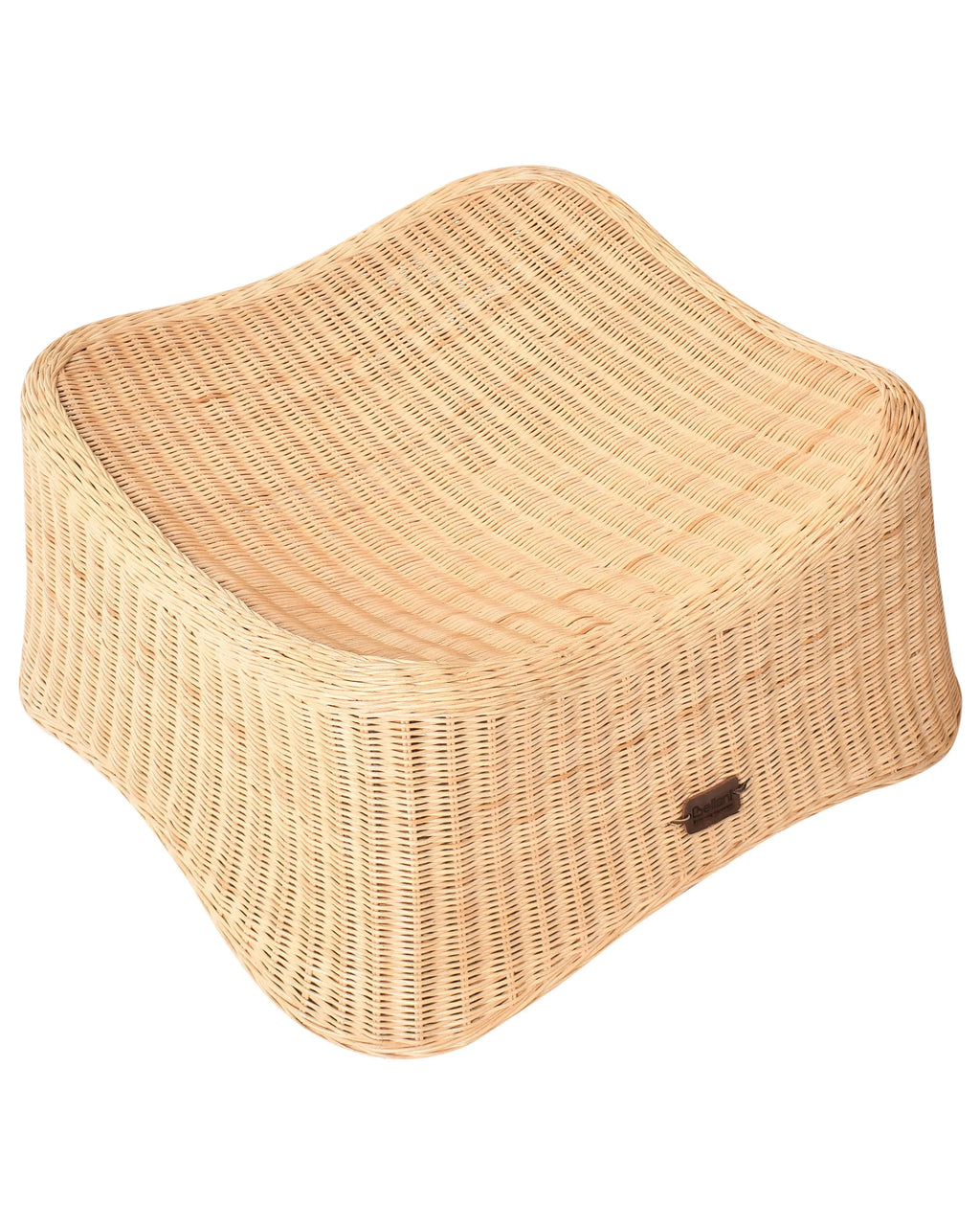 Fauteuil de jardin avec pouf Rotin Naturel