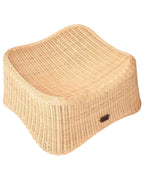 Fauteuil de jardin avec pouf Rotin Naturel