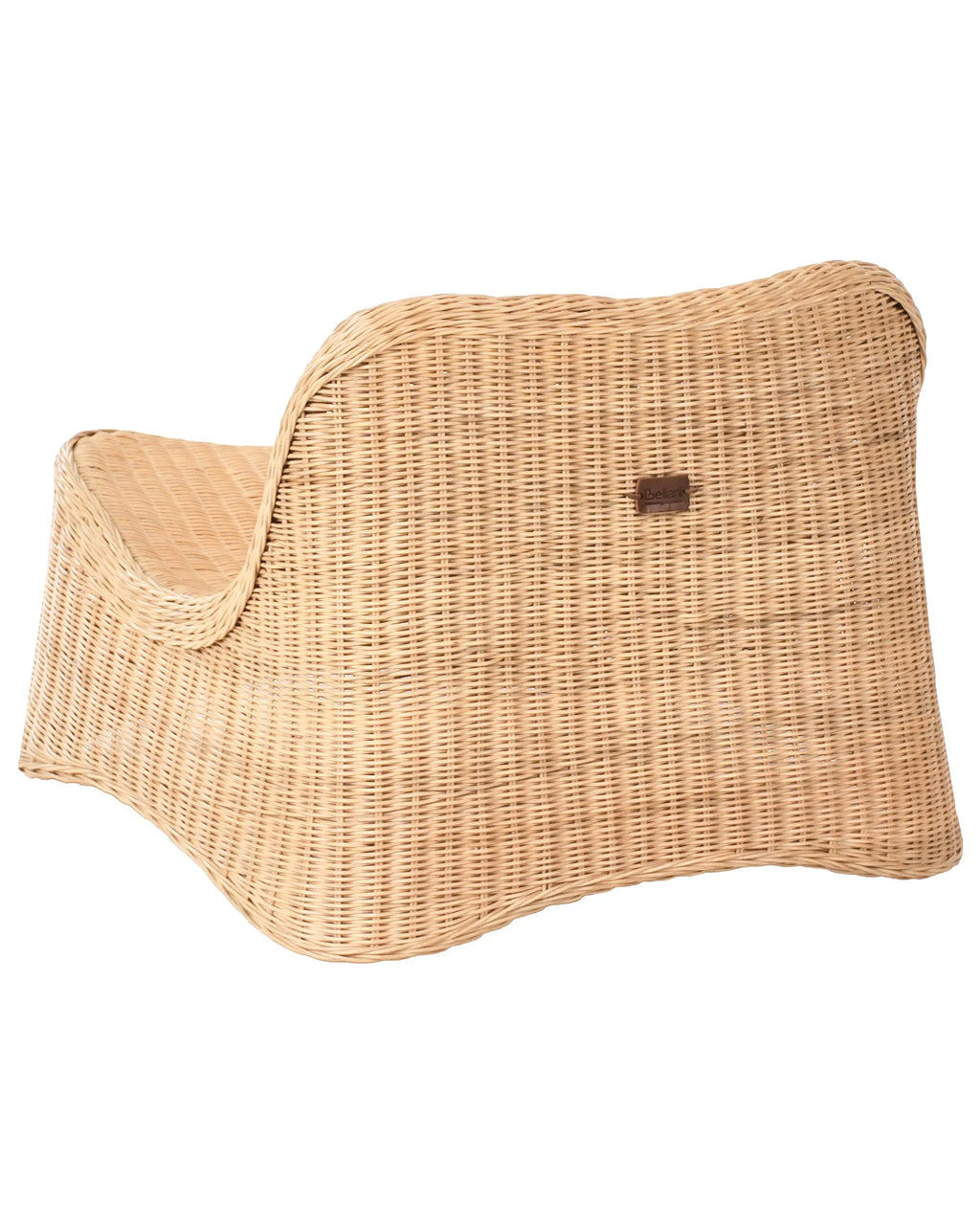 Fauteuil de jardin avec pouf Rotin Naturel