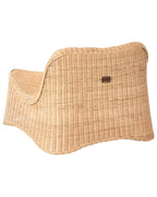 Fauteuil de jardin avec pouf Rotin Naturel