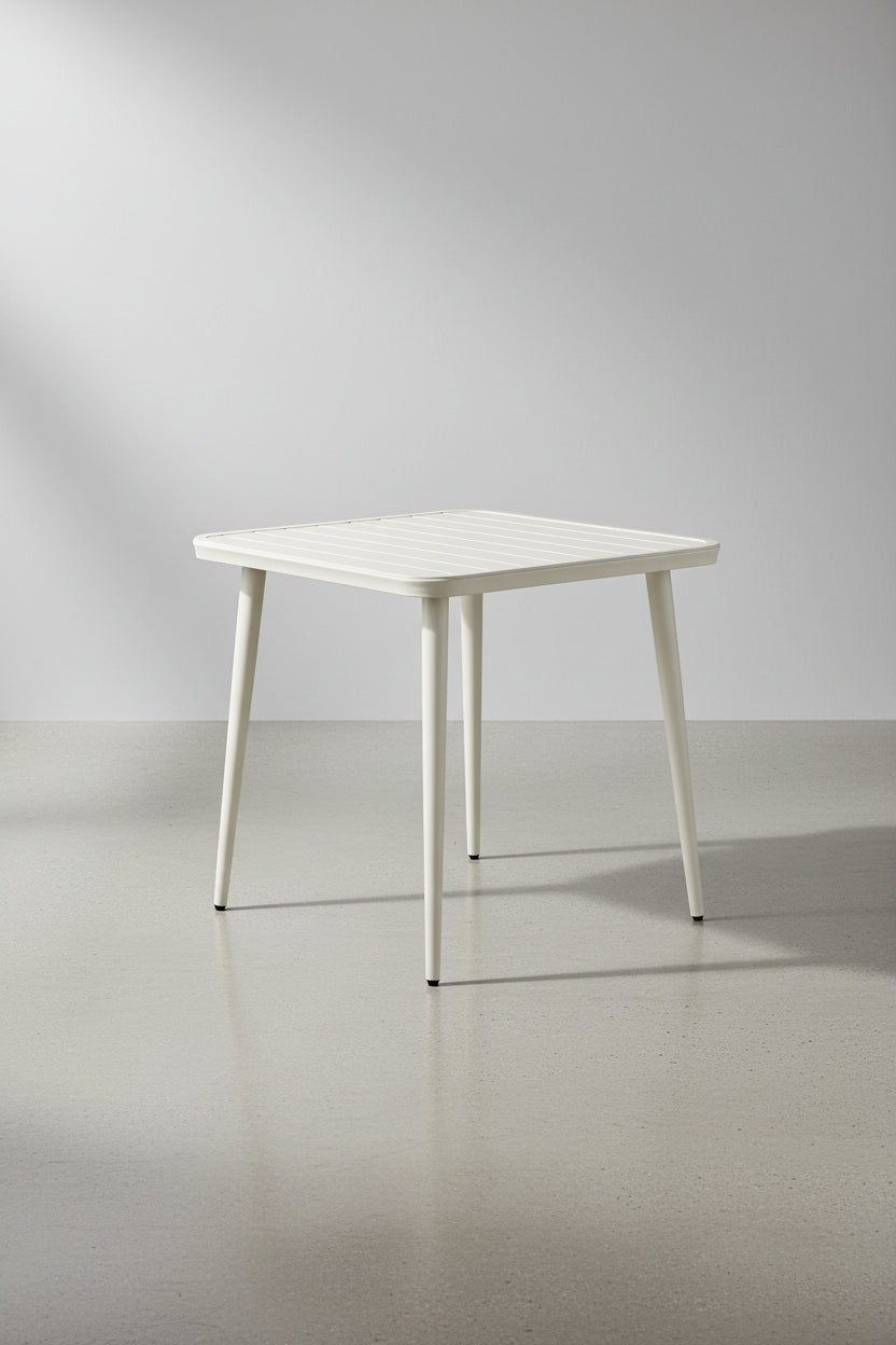 Tavolo da pranzo da giardino  80 cm 80 cm Metallo Beige chiaro