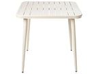 Table de salle à manger de jardin 80 cm 80 cm Métal Beige clair