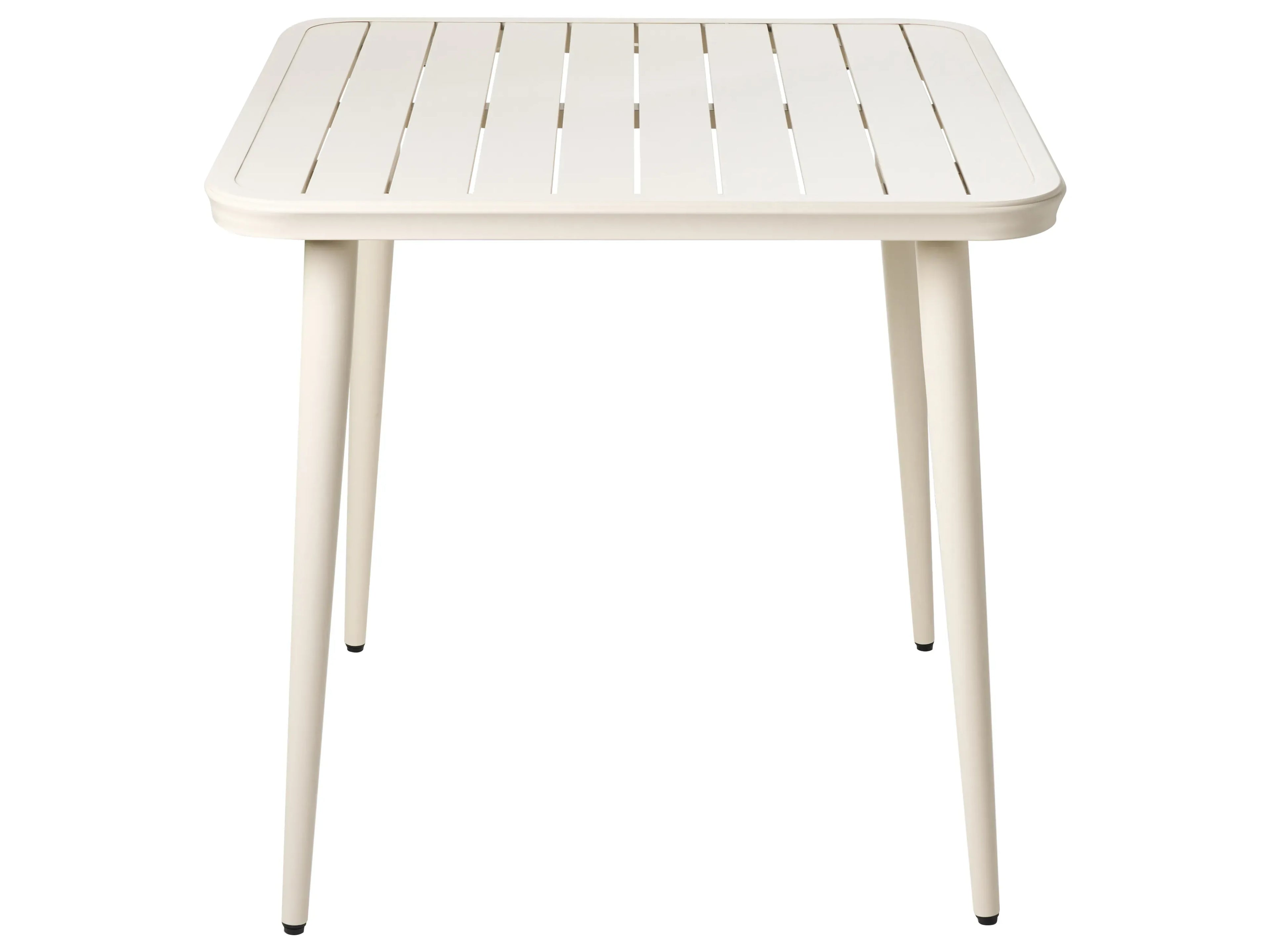 Table de salle à manger de jardin 80 cm 80 cm Métal Beige clair