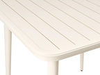 Table de salle à manger de jardin 80 cm 80 cm Métal Beige clair