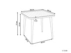 Table de salle à manger de jardin 80 cm 80 cm Métal Beige clair