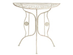 Table bistrot 80 cm 37 cm Métal beige clair