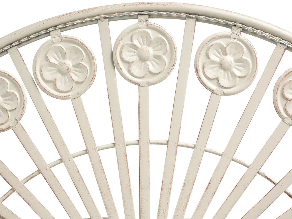 Table bistrot 80 cm 37 cm Métal beige clair