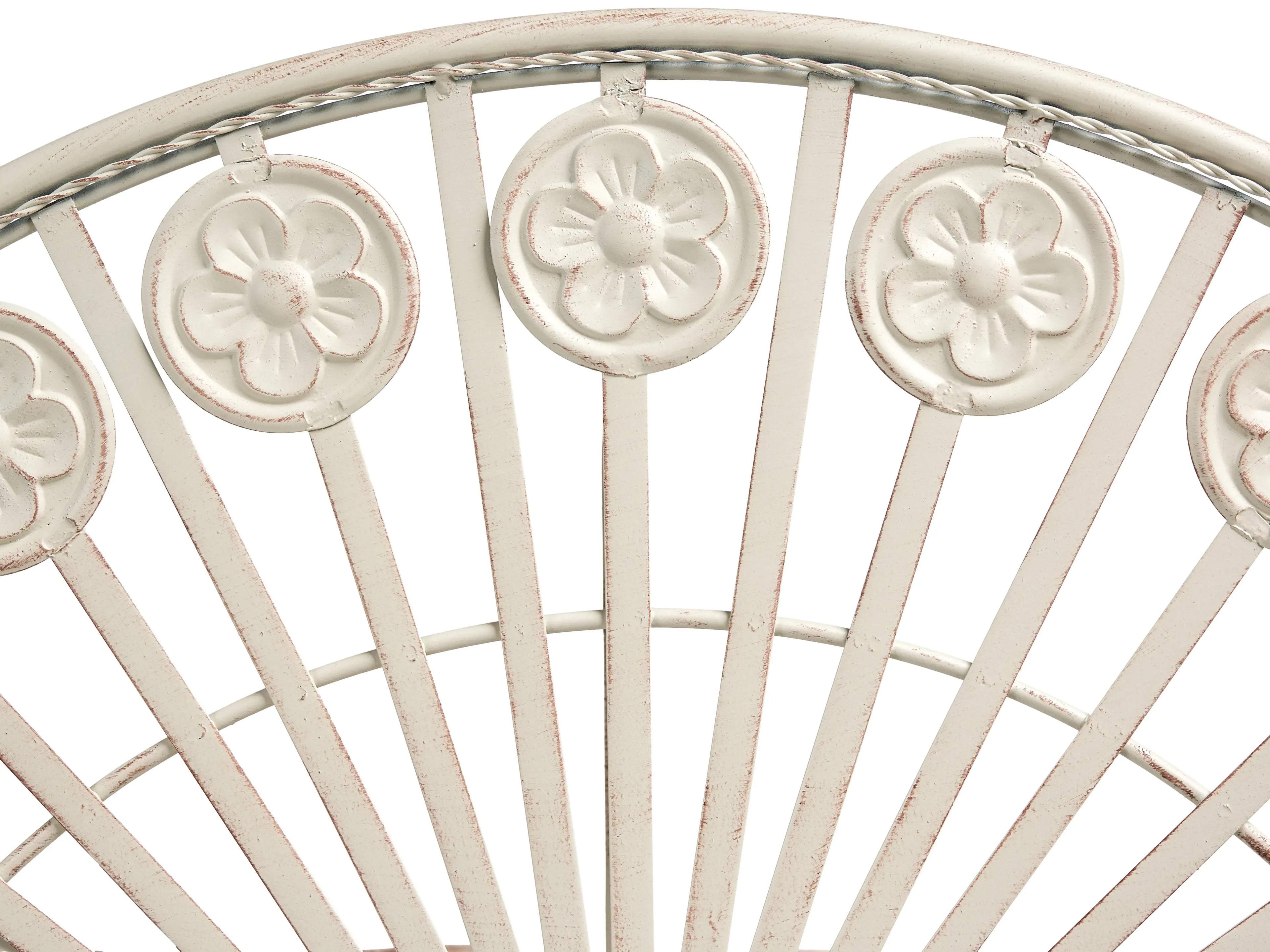 Table bistrot 80 cm 37 cm Métal beige clair