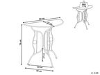 Table bistrot 80 cm 37 cm Métal beige clair