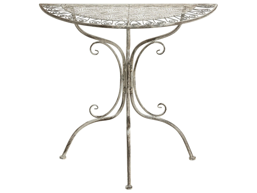 Table Bistrot 80 cm 36 cm Métal Gris