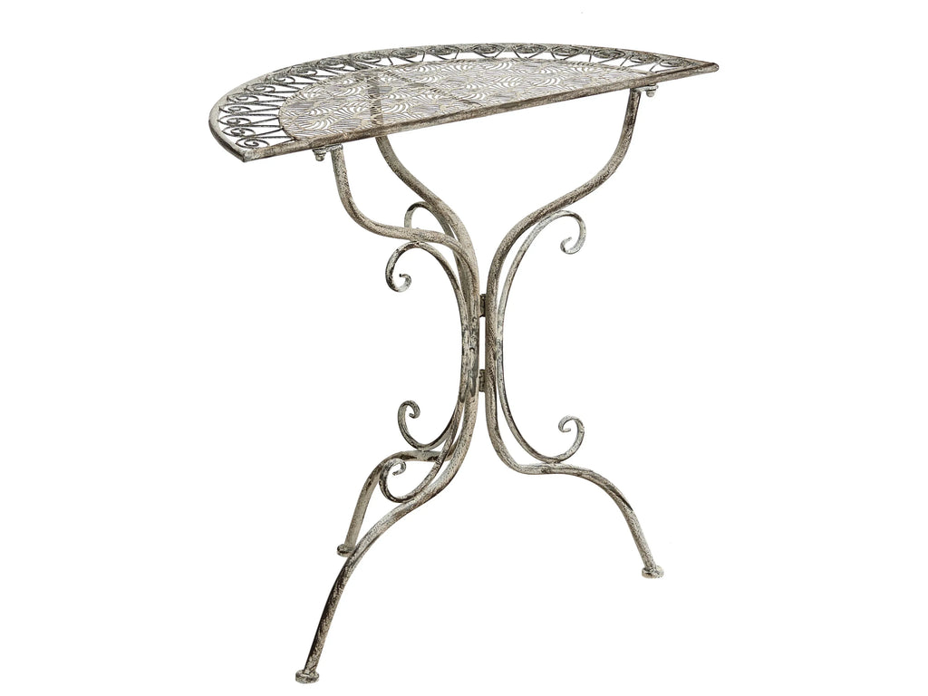 Table Bistrot 80 cm 36 cm Métal Gris