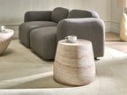 Table basse 46 cm 46 cm Effet travertin