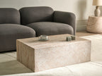 Table basse 46 cm 46 cm Effet travertin