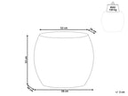 Table basse 40 cm 58 cm Effet travertin