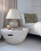 Table basse 68 cm 68 cm Effet travertin