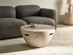 Table basse 68 cm 68 cm Effet travertin