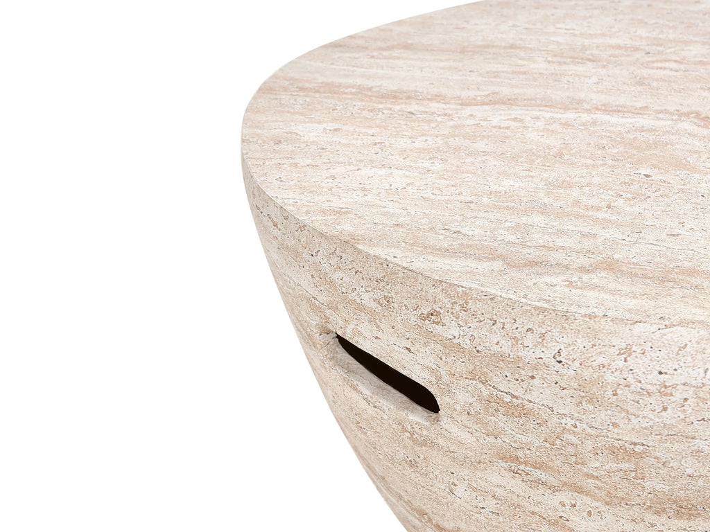 Table basse 68 cm 68 cm Effet travertin