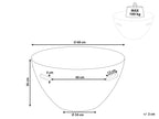 Table basse 68 cm 68 cm Effet travertin