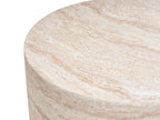 Table basse 70 cm x 70 cm Effet travertin