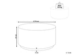 Table basse 70 cm x 70 cm Effet travertin