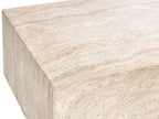 Table basse 90 cm 66 cm Effet travertin