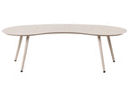 Table de jardin 65 cm 130 cm Métal Beige