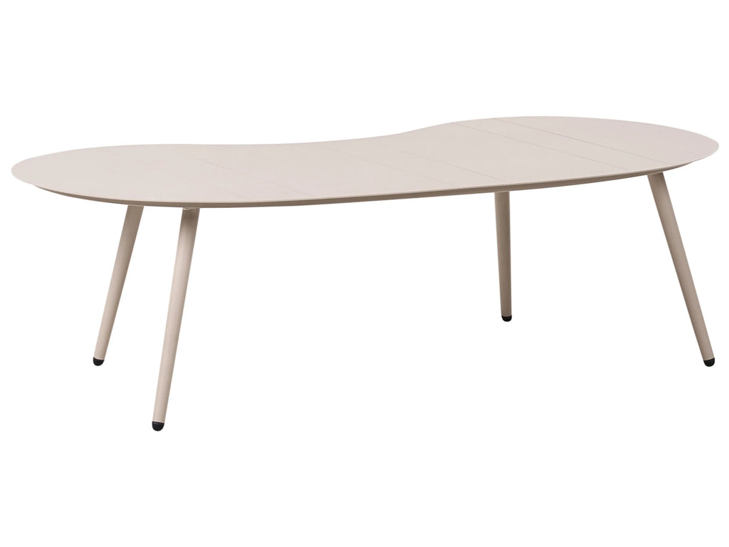 Table de jardin 65 cm 130 cm Métal Beige