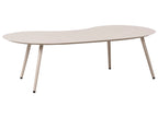 Table de jardin 65 cm 130 cm Métal Beige