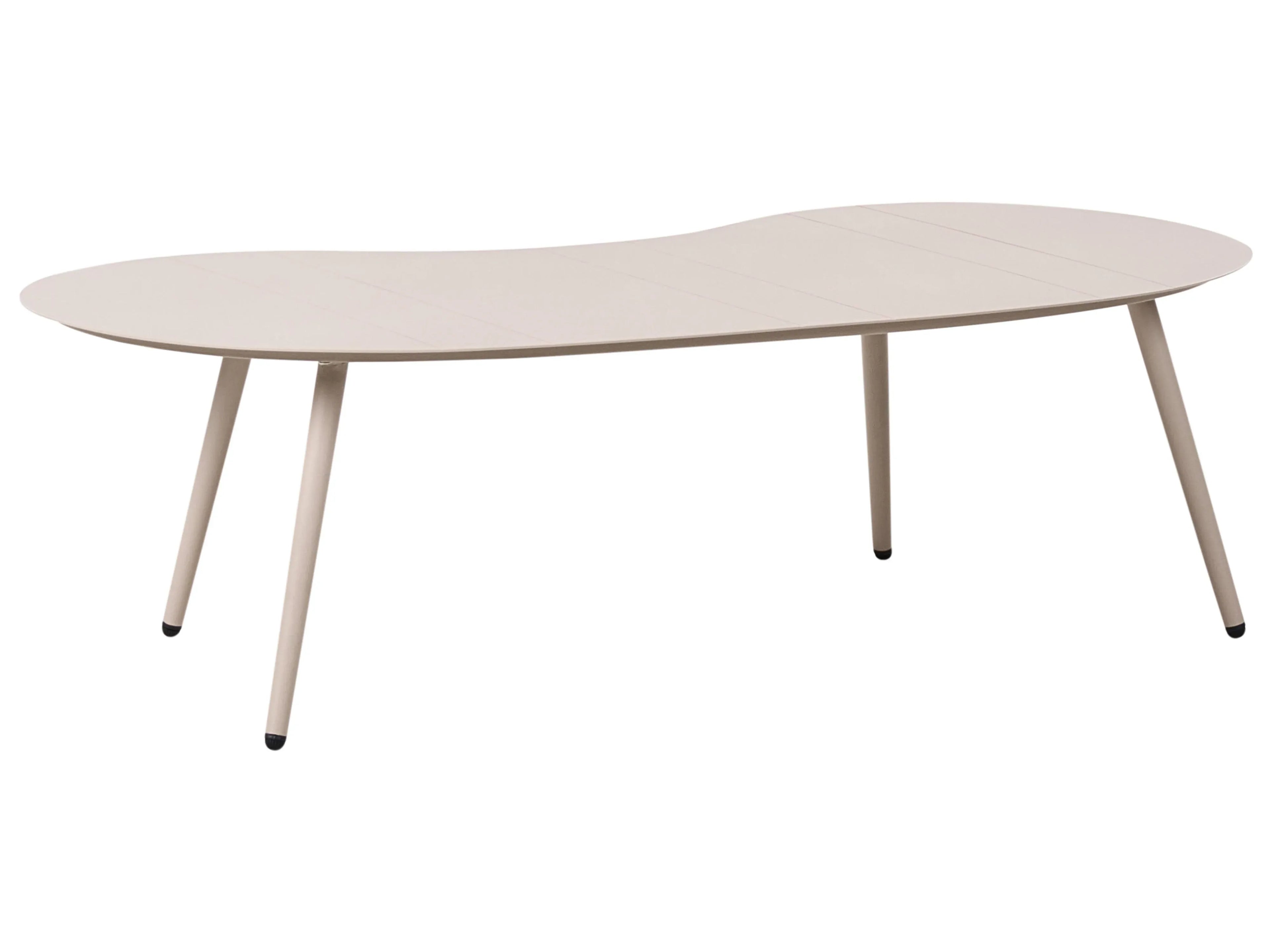 Table de jardin 65 cm 130 cm Métal Beige