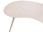 Table de jardin 65 cm 130 cm Métal Beige