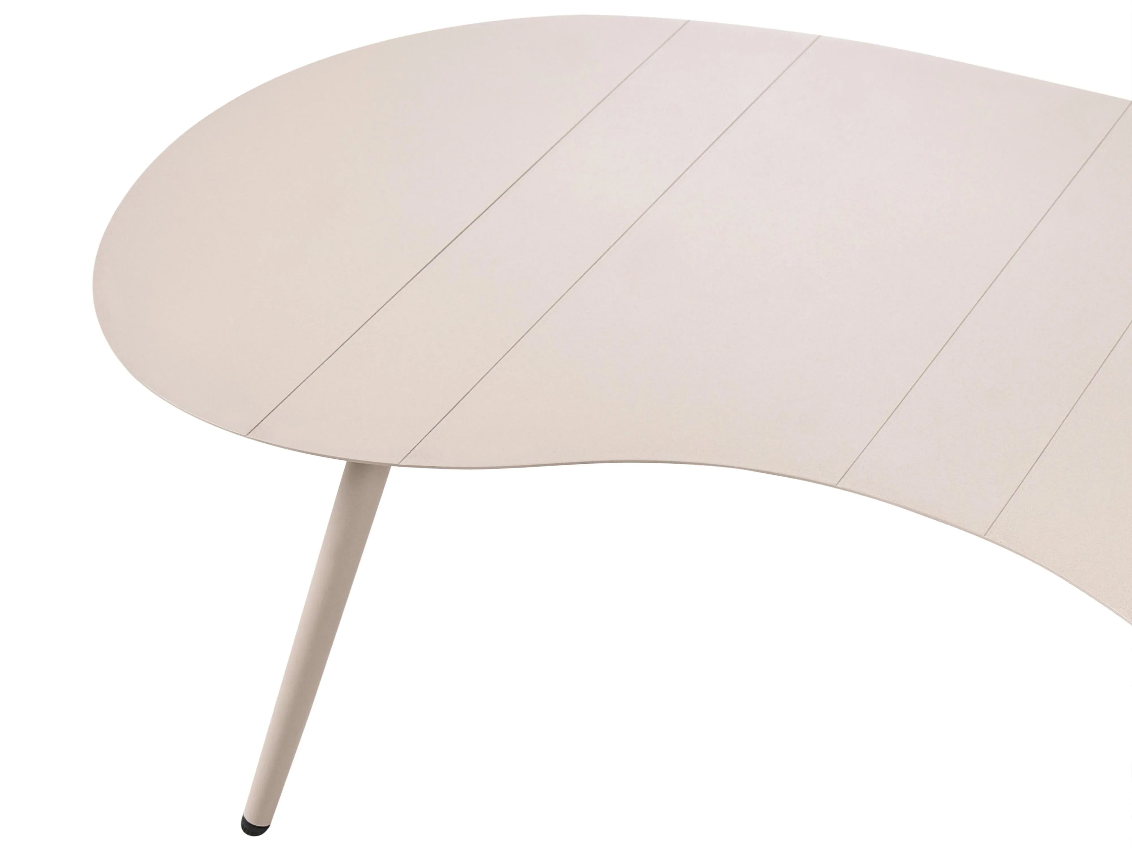 Table de jardin 65 cm 130 cm Métal Beige