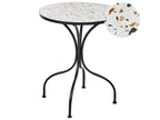 Tavolino Bistrot  60 cm 60 cm Effetto terrazzo Metallo Nero