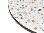 Table de bistrot 60 cm 60 cm Effet terrazzo Métal Noir
