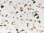 Table de bistrot 60 cm 60 cm Effet terrazzo Métal Noir
