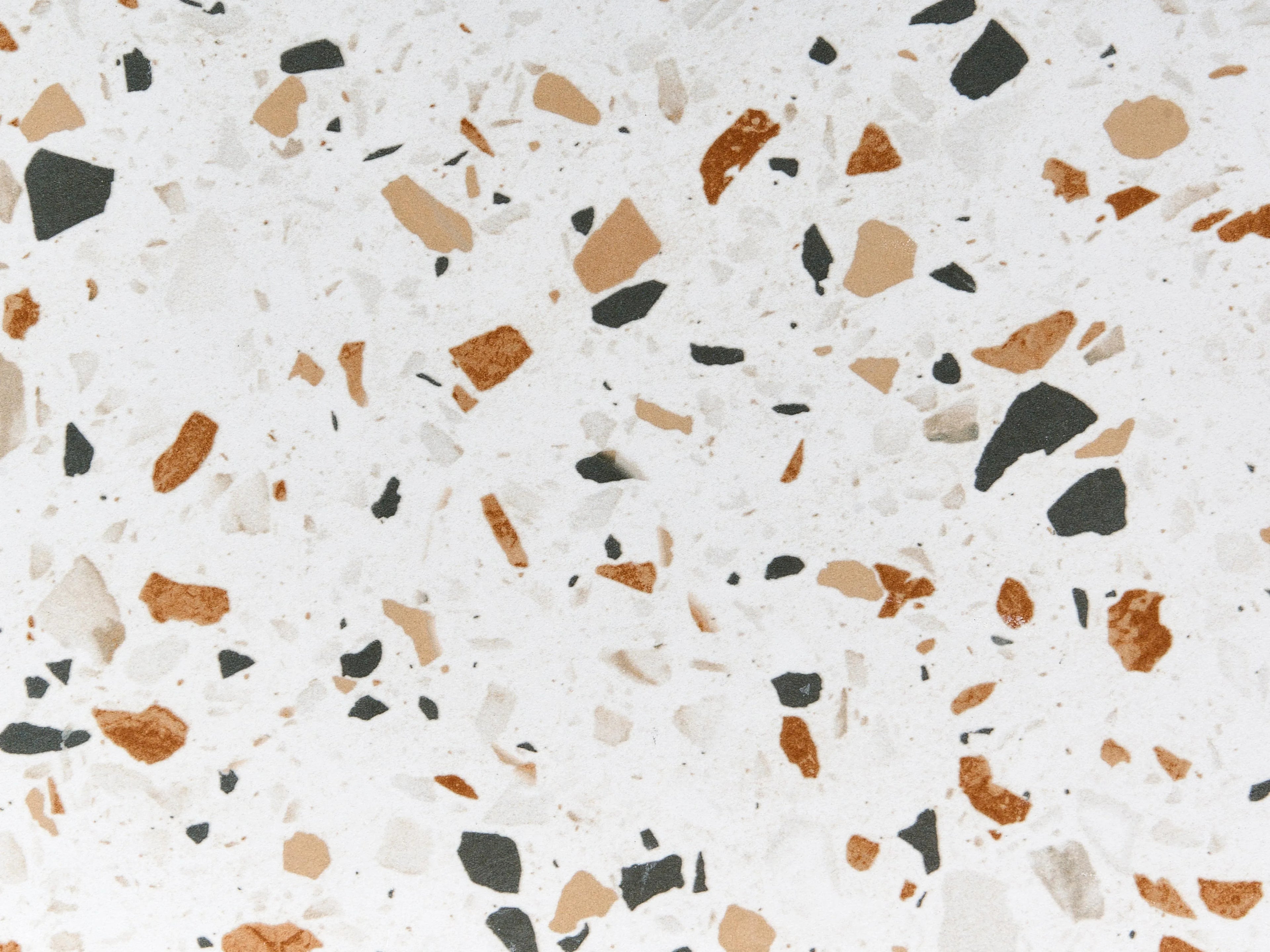 Table de bistrot 60 cm 60 cm Effet terrazzo Métal Noir