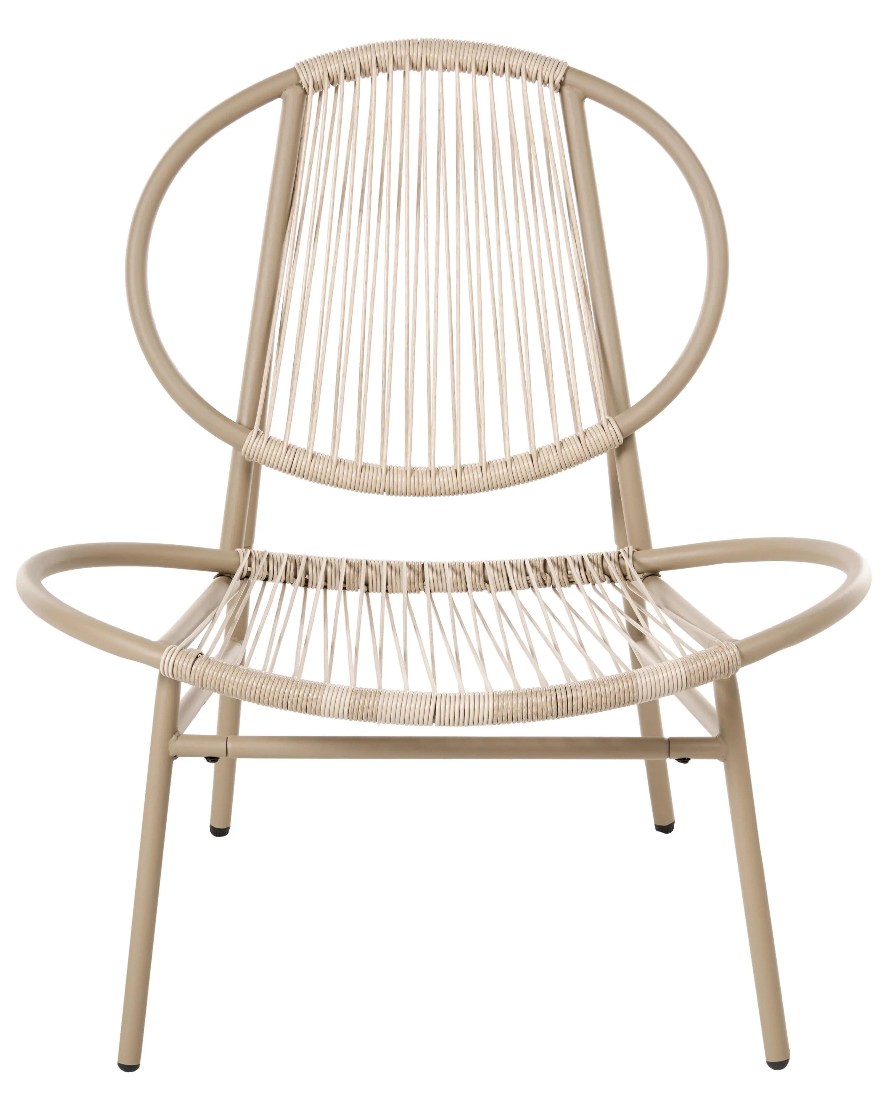 Chaise de jardin en rotin synthétique (PE) Beige