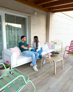 Canapé de jardin 3 places Beige clair