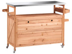 Îlot pour cuisine extérieure Bois de sapin Marron clair
