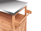 Îlot pour cuisine extérieure Bois de sapin Marron clair