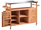 Îlot pour cuisine extérieure Bois de sapin Marron clair