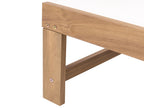 Chaise longue en bois d'acacia beige