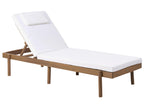 Lettino Prendisole con Cuscino MARCETELLI Legno d'acacia Bianco